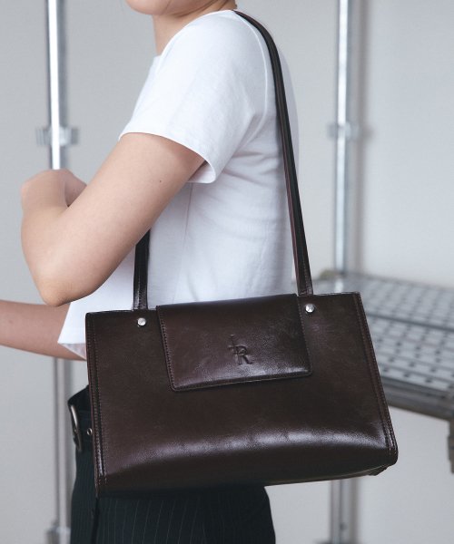 ボルテッド スクエア ショルダーバッグ [BURGUNDY]