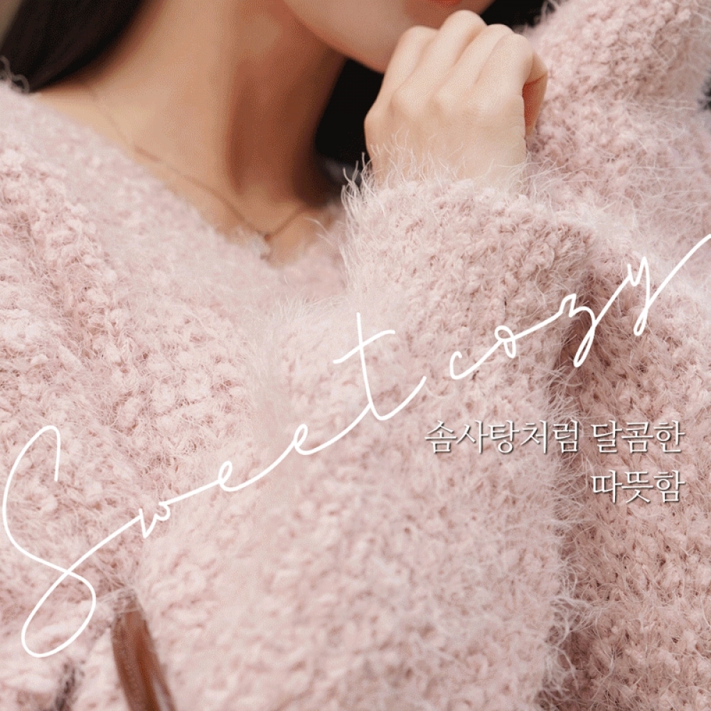 クリック＆ファニーソムレット Vネックニット