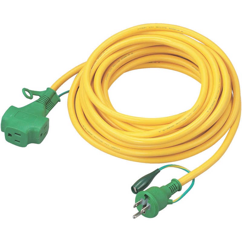 トラスコ中山　トリプルポッキン延長コード 黄 10m　TPVS10E