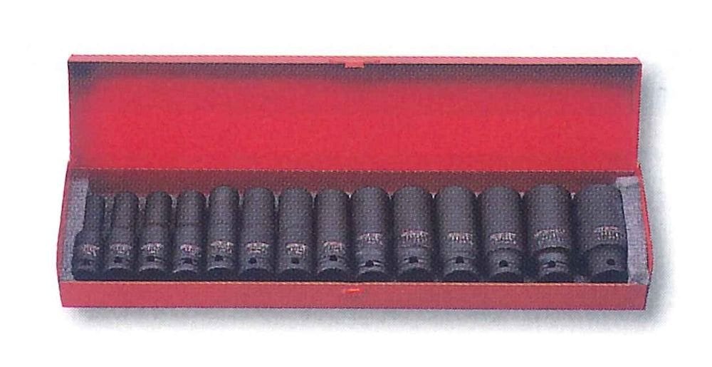 1/2ドライブ 14PC ミリ ディープインパクトソケットセット