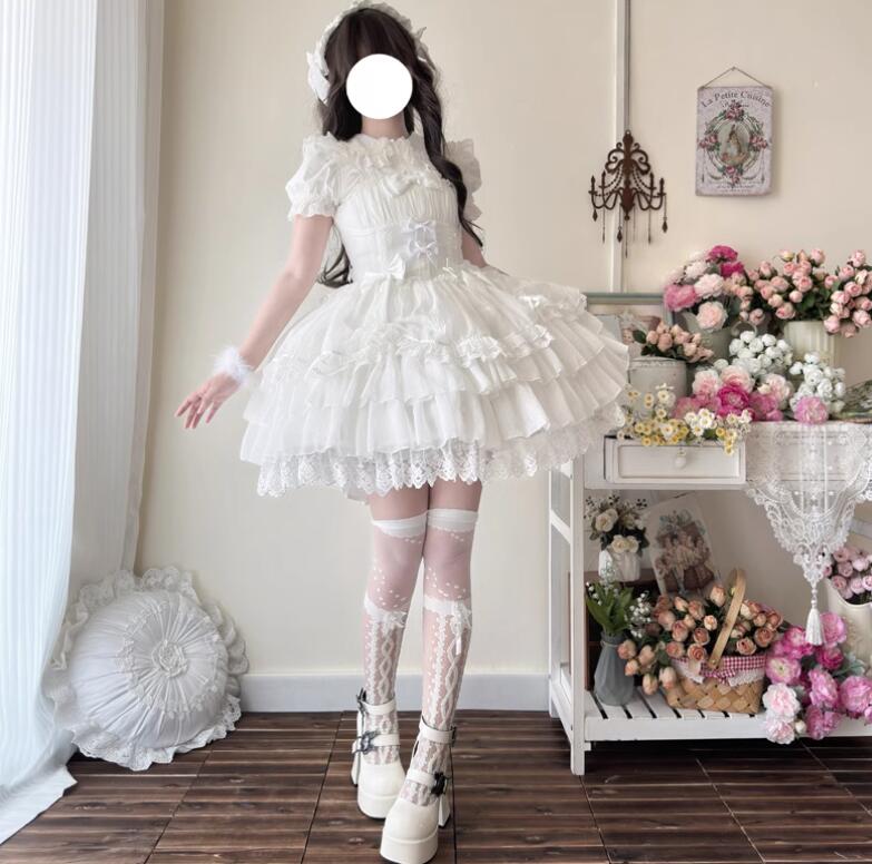 新製品がよく売れる/新発//Lolita系 メイド服/ワンピース　jsk　OP　日常　写真　舞台　変装/ロリータ トップス 萌え レディース ゴスロリ ロリータファッション　変装　トップス 吊りスカー