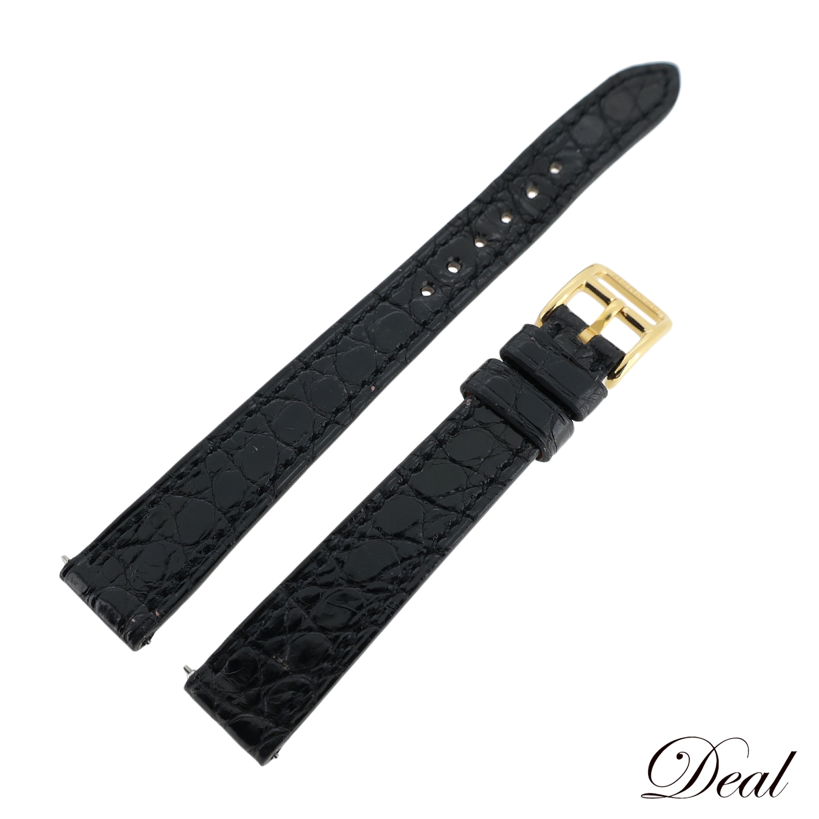 エルメス 純正 レザーベルト 尾錠付き 黒 ワンタッチ式 ブラック レディース 時計ベルト