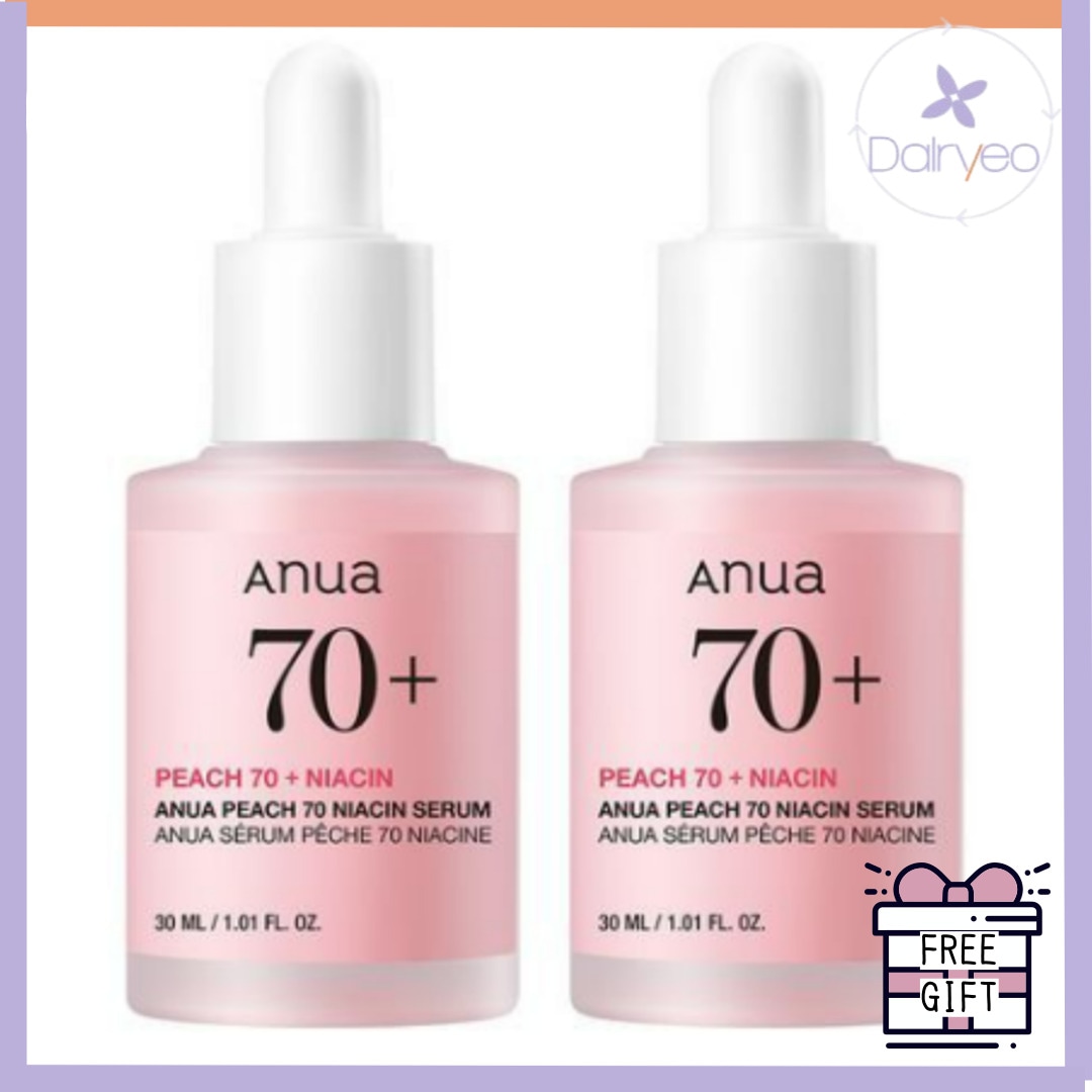 桃 70 ナイアシンアミド セラム 30ml2個 韓国化粧品 エッセンス 凹凸 肌のキメ 皮膚トーン 水分 補習 桃 生気 ビタミン ヒアルロン酸 아누아 복숭아 70 나이아신아마이드 세럼 30m