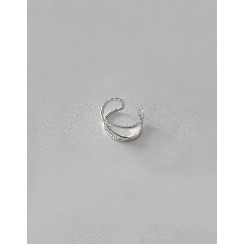 ブラックアップ (シルバー925) キュービッドオープンリング