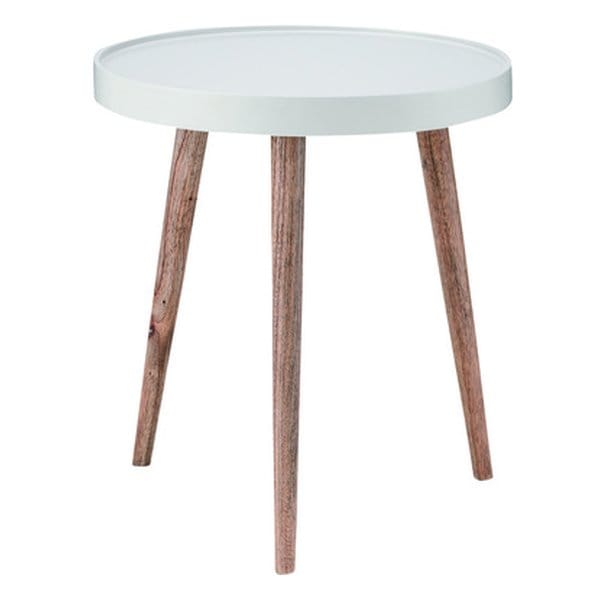 トレーテーブル 大 ホワイト 直径45×高さ50cm NW-724