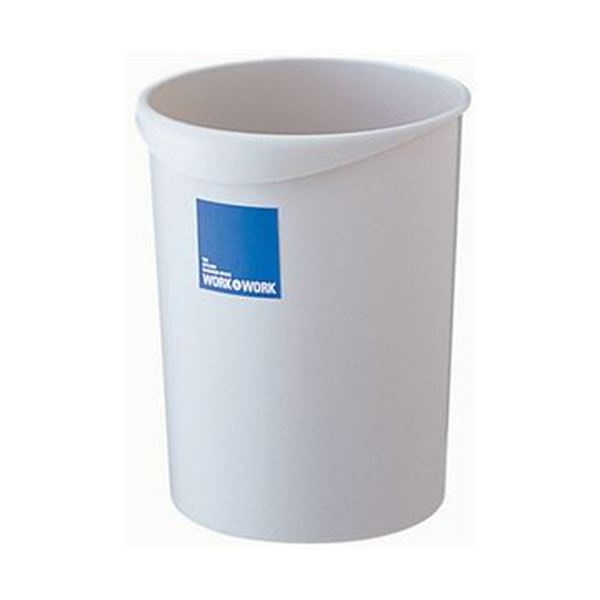 （まとめ）リス WORK＆WORKくず入れ 丸型 18L グレー DS-986-853-0 1個20セット