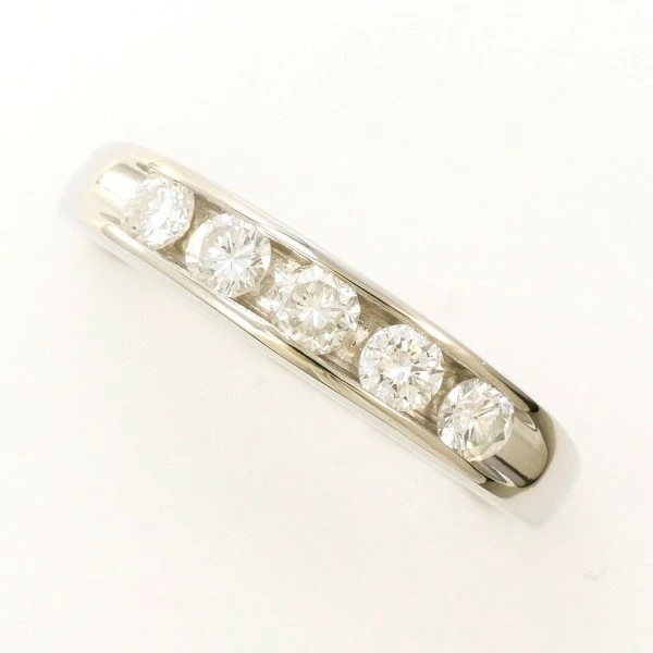 PT900 プラチナ リング 指輪 14号 ダイヤ 0.50 カード鑑別書 ジュエリー 中古