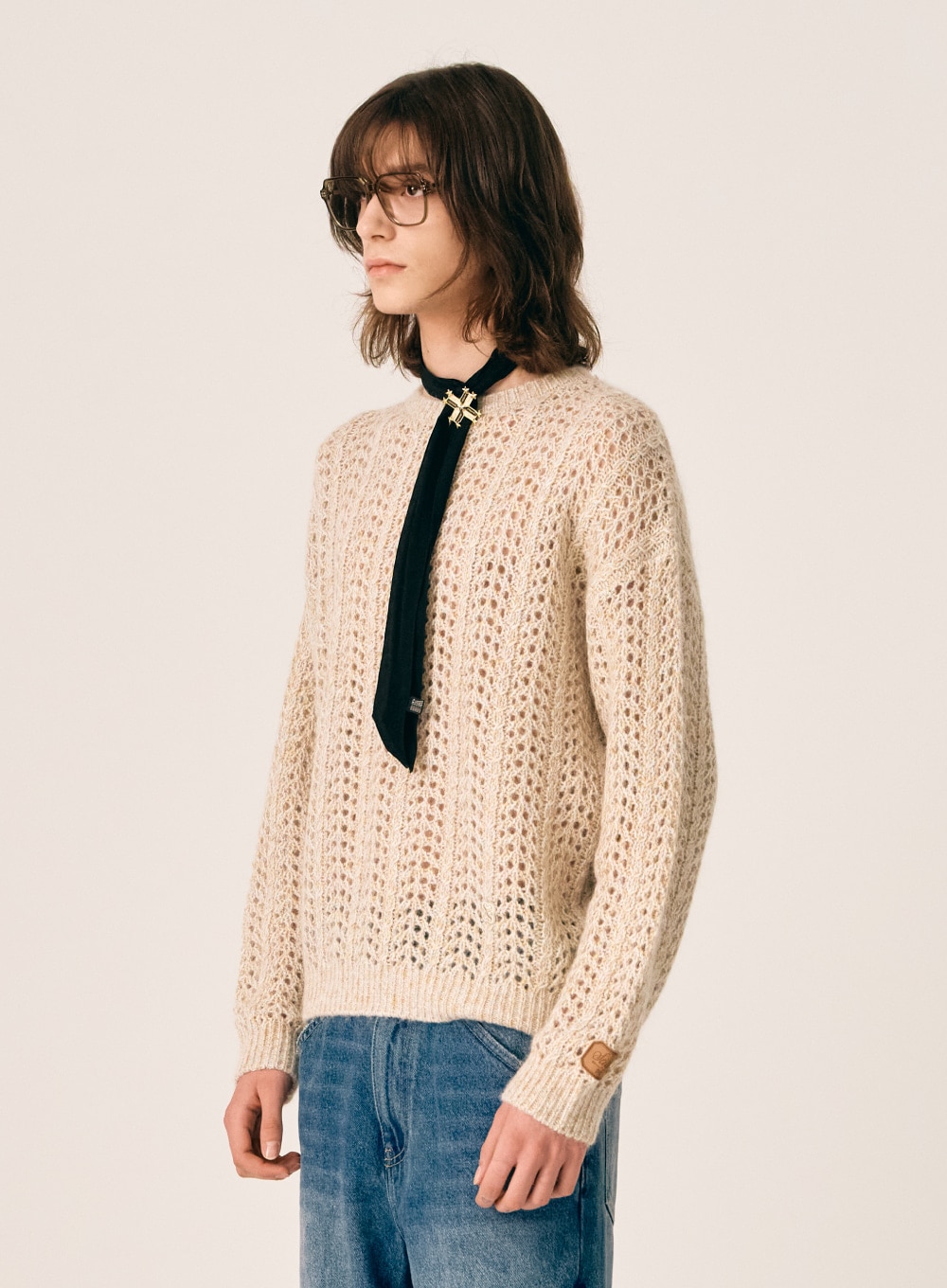 【SATUR】 IBIZA MOHAIR KNIT : OATMEAL BROWN