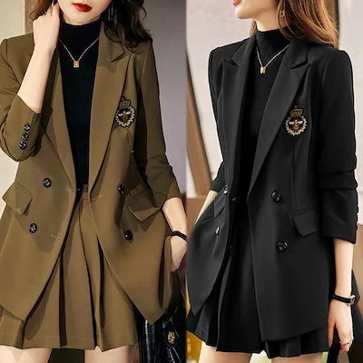 秋新作 スーツ セットアップ レディース スカートスーツ ゆったり フォーマル エレガント カジュ