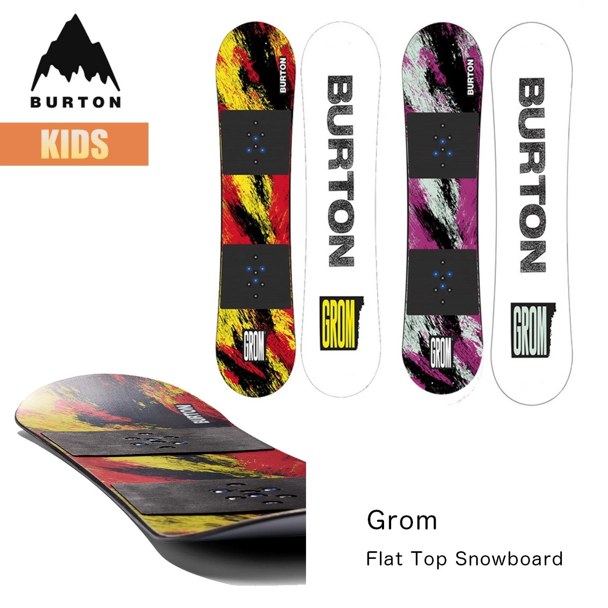 スノーボード 板 キッズ 25-26 グロムスノーボード フラットトップ W26JP-235991 Kids Grom Snowboard 110 120 130 男の子 女の子