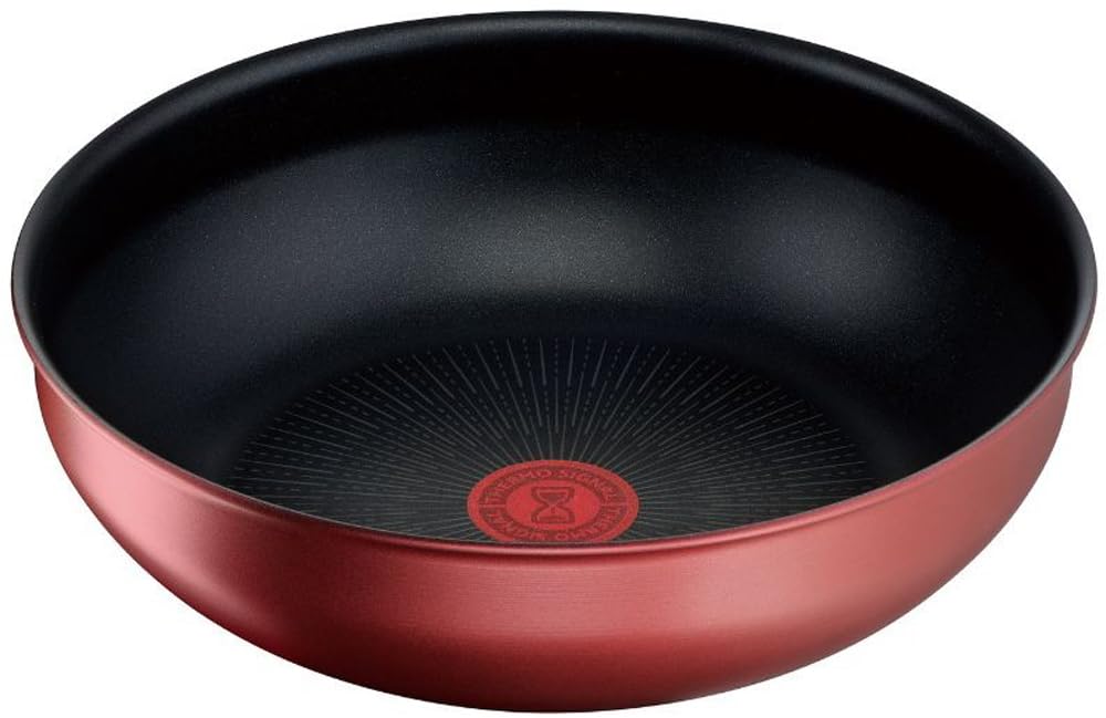 ティファール 取っ手のとれる 炒め鍋 26cm 深型 中華鍋 IH ガス火対応 PFOAなどの有害物質不使用 「インジニオネオ IHルージュアンリミテッド ウォックパン」 こびりつきにくさ長持ち