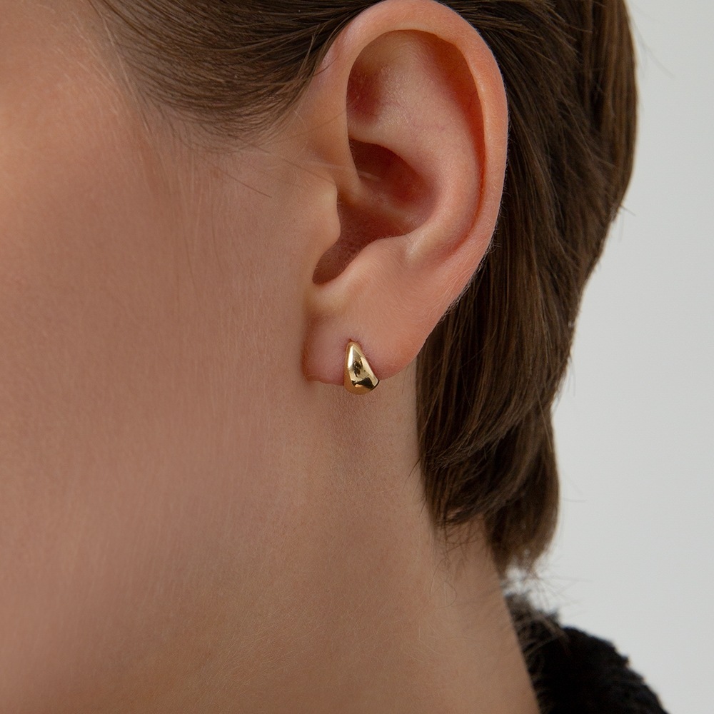 LUNNE 14k ミニボリュームワンタッチピアス 14k ゴールド #E13