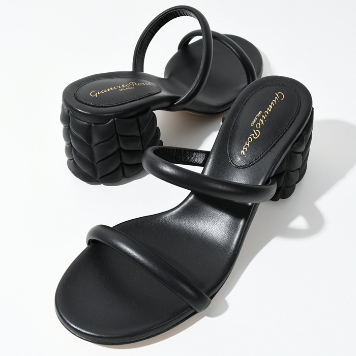 GIANVITO ROSSI ジャンビトロッシ サンダル シューズ FLOREA G17050 60GOM BLACK ブラック 黒 レディース 春夏 おすすめ シンプル 人気