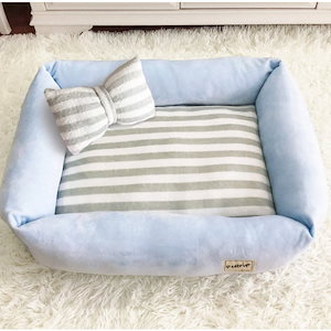 ペットベッド クッション 猫ベッド 枕付き 犬猫兼用 可愛い ふわふわ 柔らかい ぐっすり眠れる 選
