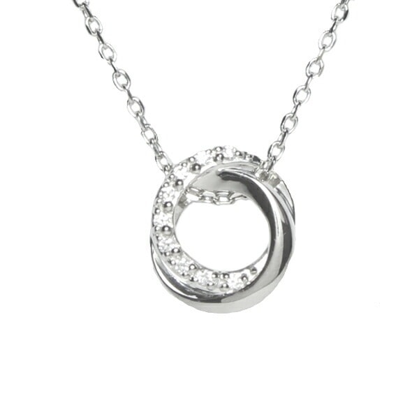リボン済＆紙袋 ネックレス ペンダント 正規品 レディース サークルモチーフネックレス ジュエリー アクセサリー プレゼント エターナルシルバー 祝い