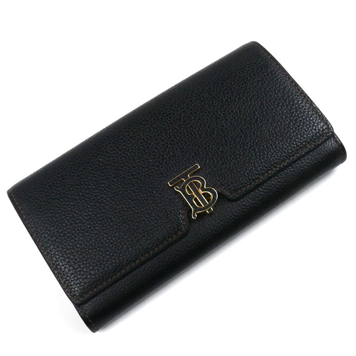 BURBERRY バーバリー TBコンチネンタル 長財布 ブラック 8049212 レディース 中古