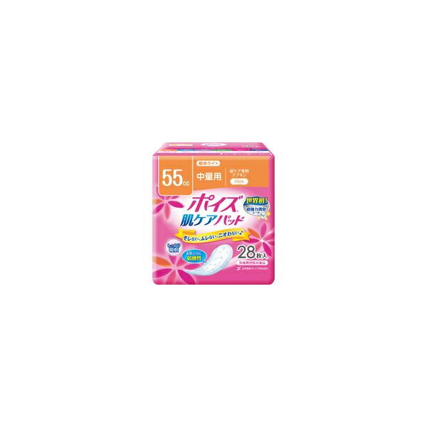 【12個セットポイズ 肌ケアパッド 軽快ライト 中量用 28枚入 [日本製紙クレシア ポイズパッド]*1ケース