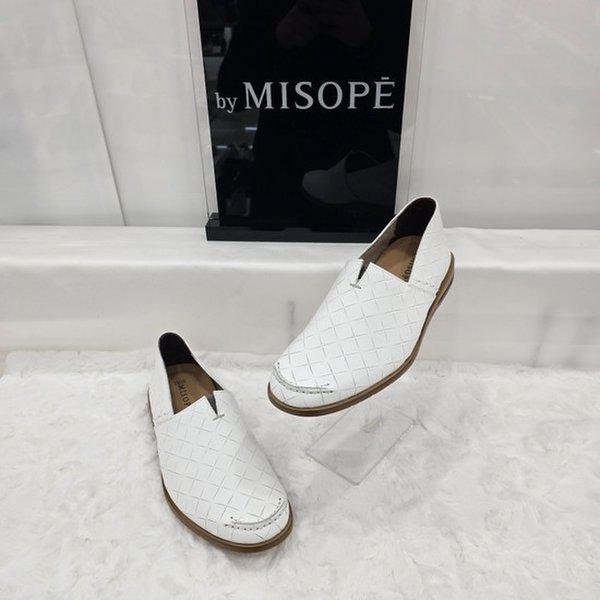 By 男性カットアウトディテールローファー 125HT337TP014 WHITE 1 JJ
