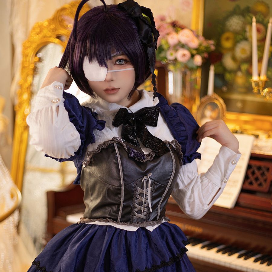 COS中二病も恋をしたい鳥遊び六花歌ワンピースロリータコスプレ