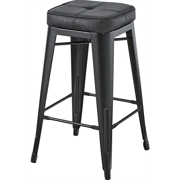 スタッキングできるソフトレザーのマリーンハイスツール 北欧 インダストリアル チェア ダイニングチェア ダイニング キッチン ダイニングキッチン