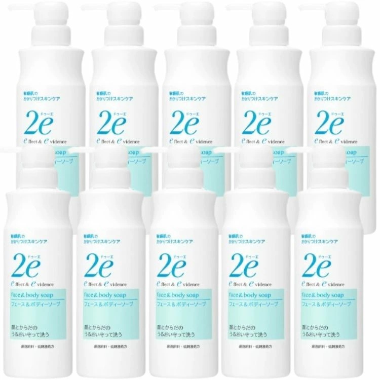 10個セット 資生堂 ドゥーエ フェース＆ボディーソープ 420ml ボディケア ボディウォッシュ ボディ石鹸 石鹸 洗顔 乾燥 敏感肌 無香料 アレルギーテスト済み