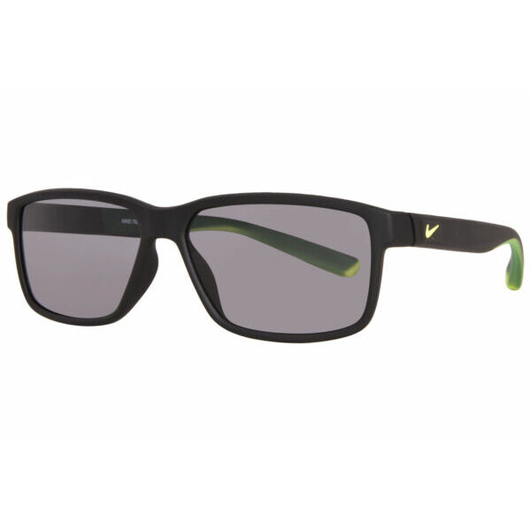 サングラス NIKE7092S 001 Sunglasses Mens Matte Black/Volt Grey Rectangle Shape 55mm