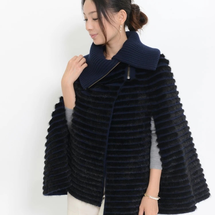 ミンク カシミア ファー ケープ 全2色 送料無料 レディース ギフト プレゼント