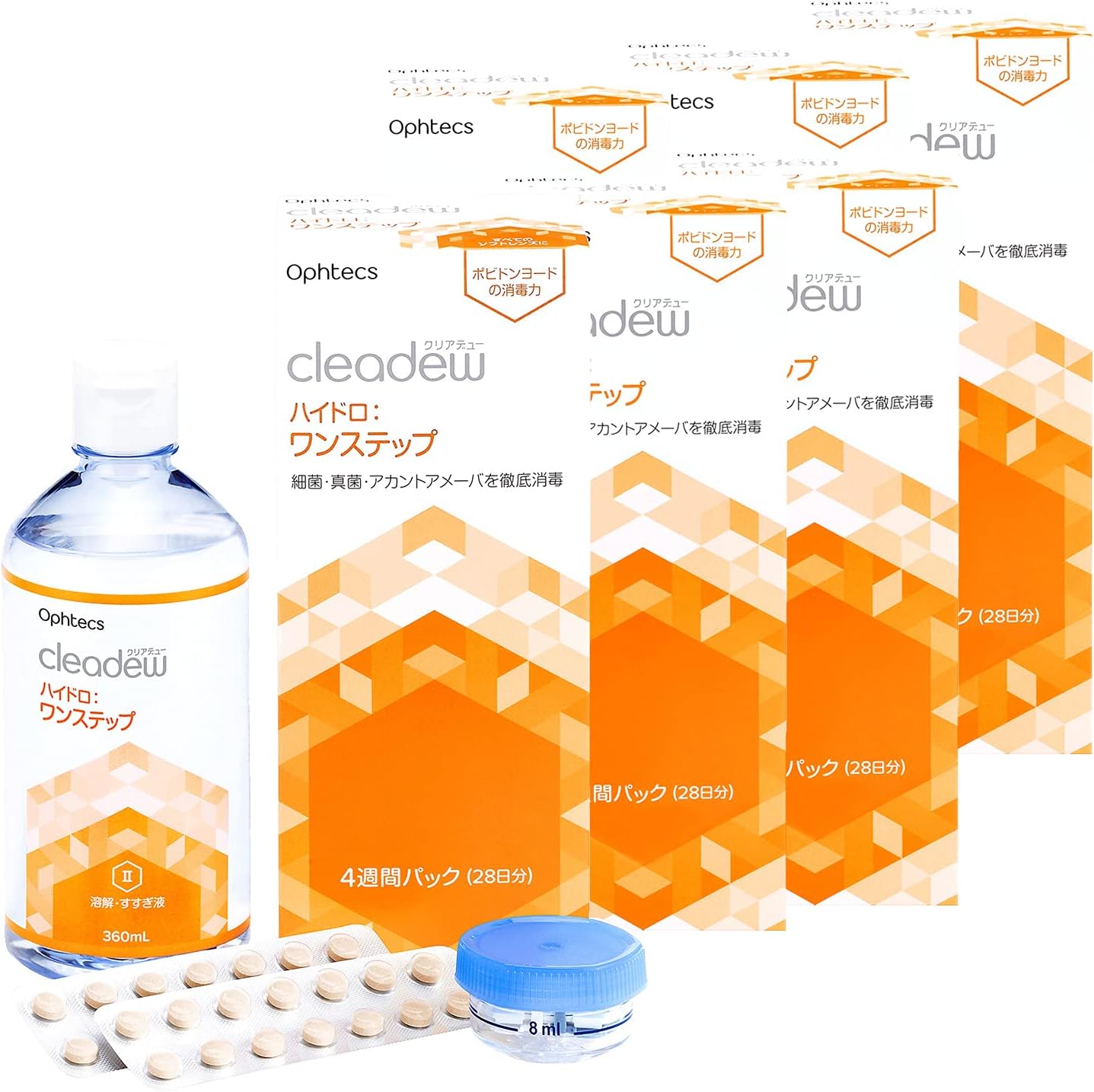 Cleadew オフテクス クリアデュー ハイドロ:ワンステップ 28日分 4週間パック 360ml 6箱セット