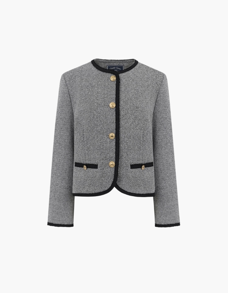 【DEPOUND】 CLASSIC TWEED JACKET : DARK GRAY