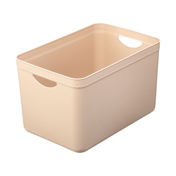 （まとめ） 天馬 やわらか収納ケース レギュラー深型 ベージュ 1個 10セット