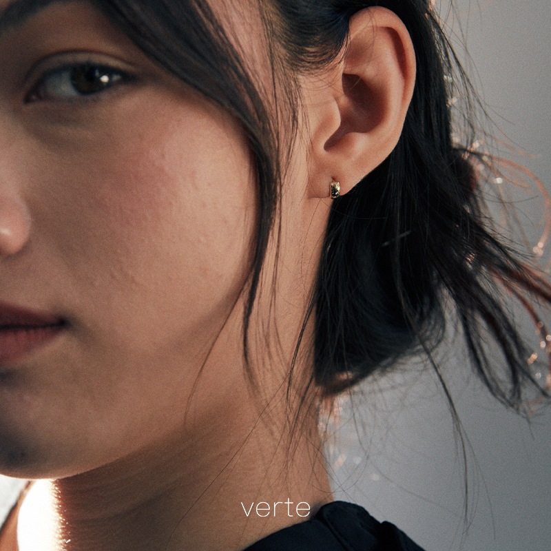 [925 silver] Deux.silver.208 / bun イヤリング (gold)