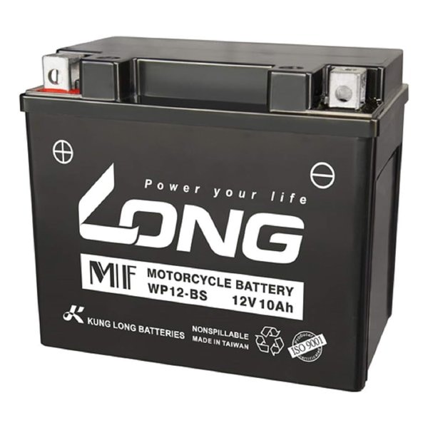 シールド型 バイク用バッテリー 液入充電済 YTX12-BS互換 WP12-BS