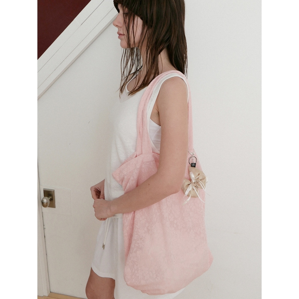 メッシュ花柄ショルダーバッグベビーピンク用