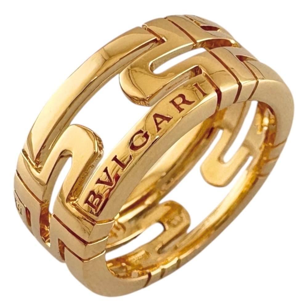 ブルガリ オープンパレンテシ リング 指輪 8.5号 18金 K18イエローゴールド BVLGARI 中古 美品