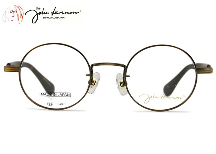 メガネ ジョンレノン John Lennon JL-1090 c.3 アンティークゴールド / マットブラウンデミ メンズ レディース 丸 メガネ （フレームのみ / 度付き / 度なし 伊達) 遠