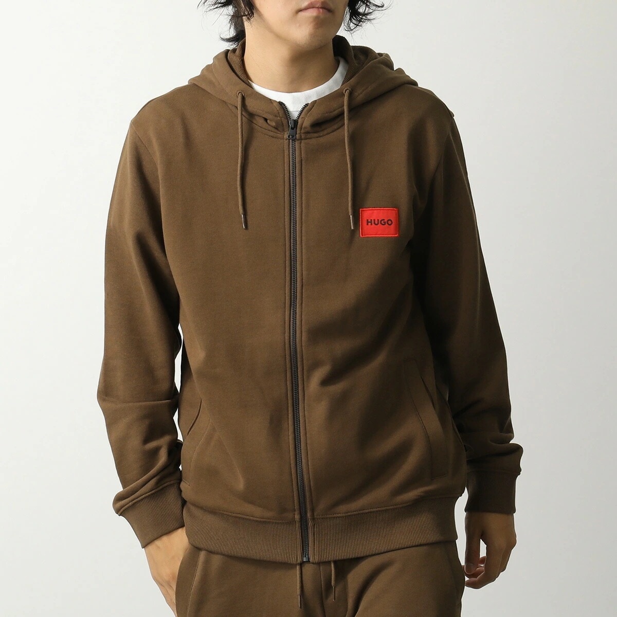 HUGO BOSS ヒューゴボス パーカー Daple212 50447972 メンズ ジップアップ コットン スウェット フーディ レギュラーフィット ロゴ カラー3色