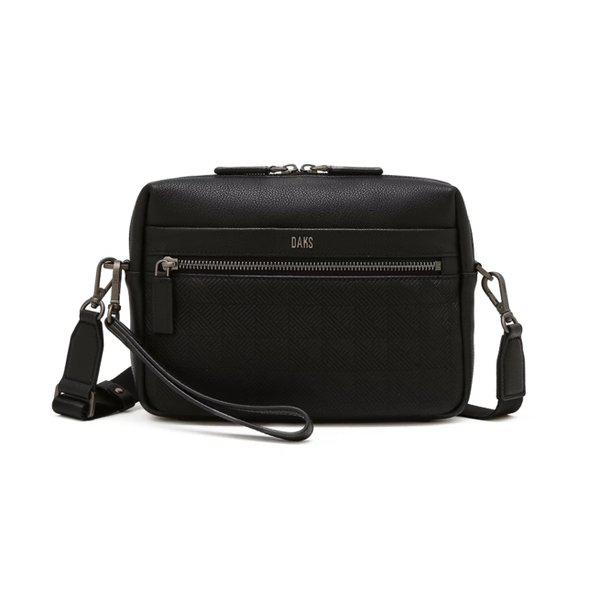 ブラック ロゴ装飾 牛革クロスバッグ DBBA6E267_s