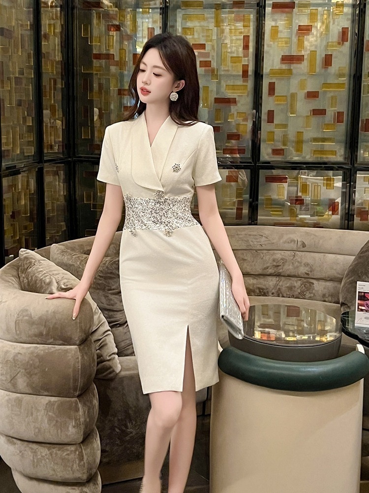 【JY.上品】 2025夏新品 ワンピース ドレス パーティー キャバ 大人 同窓会 披露宴 卒業式 結婚式 演奏会 ウェディング 二次会 メガ割 07