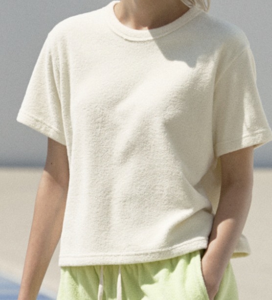 ファサードパターン Soft Terry T-shirt Ecru