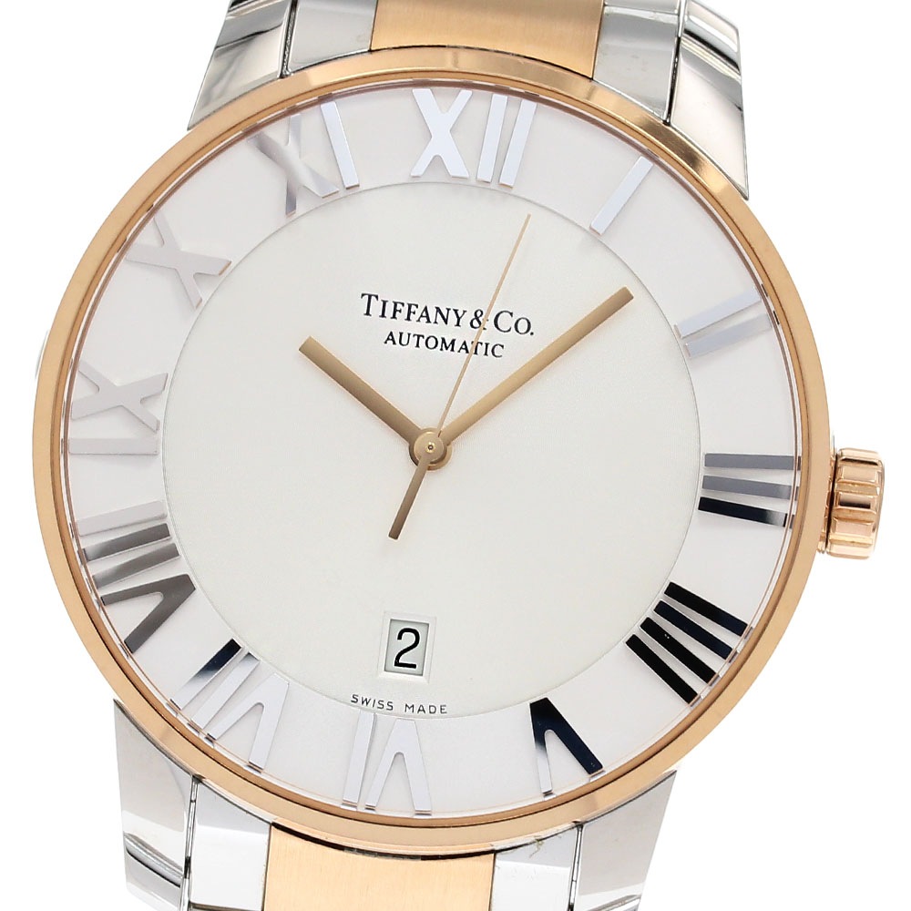 ティファニー TIFFANY&Co. Z1810.68.13A21A00A アトラス ドーム K18PGコンビ デイト 自動巻き メンズ 保証書付き_846510【中古】