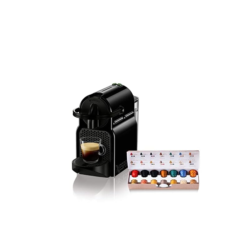 ネスプレッソ カプセル式コーヒーメーカー イニッシア ブラック 水タンク容量0.6L コンパクト 軽量 D40-BK-W