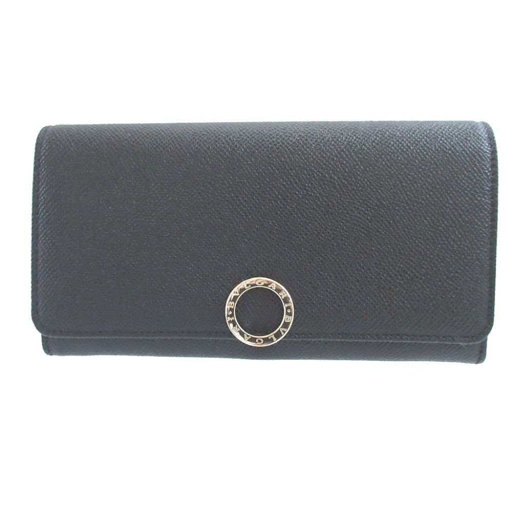 新品同様 ブルガリブルガリ 長財布 レザー/レザー ブラック 0471【中古】 レディース