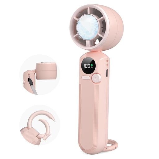 ハンディファン 冷却プレート付き 100段階風量 瞬間冷感 携帯扇風機 強力 冷却 ハンディ扇風機 12H長時間連続送風 LED表示 軽量 小型 卓上扇風機 熱中症対策 暑さ対策 手持ち/首掛け/卓上