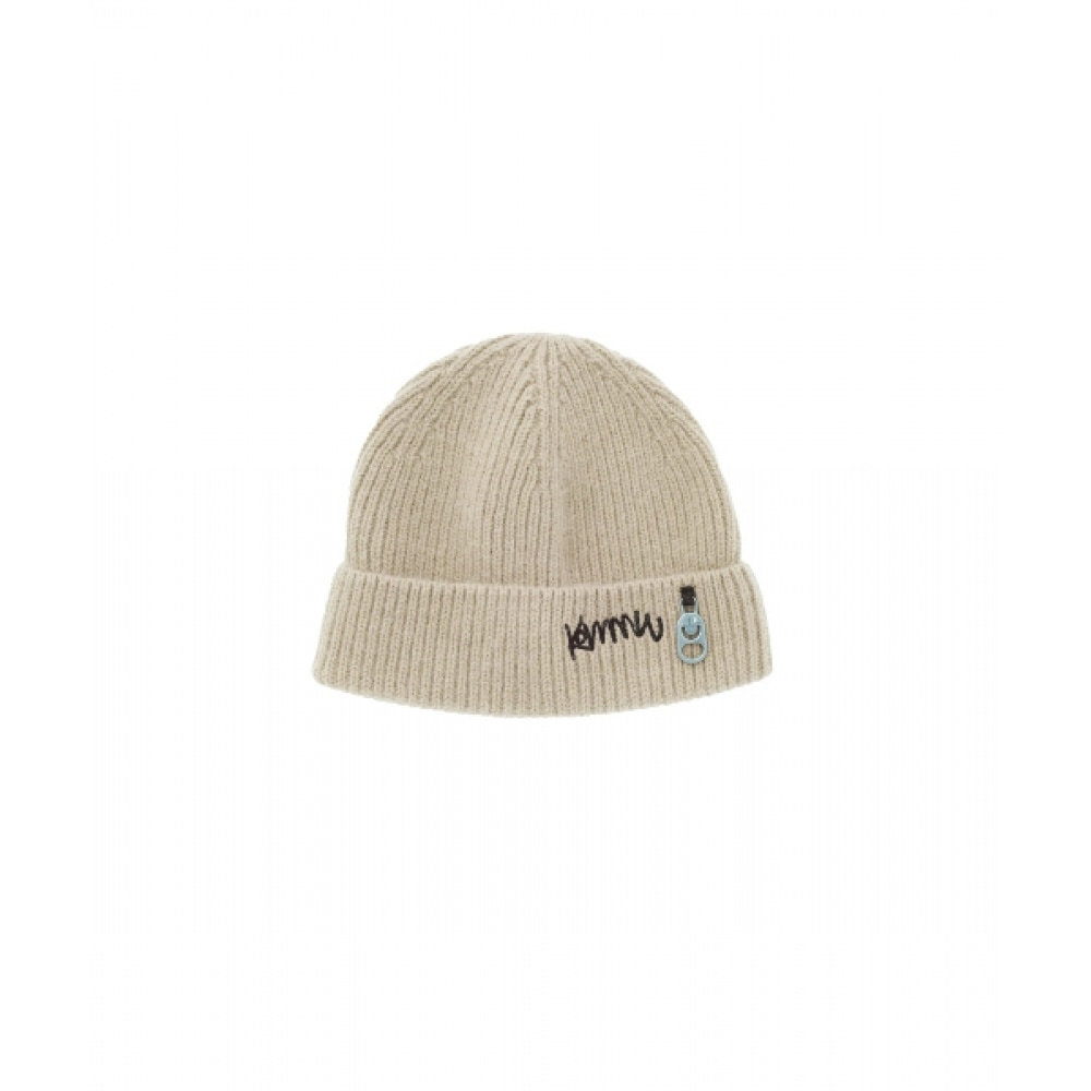 KOMUNTHEWEAR コケットアンゴラビーニービーニーベージュ