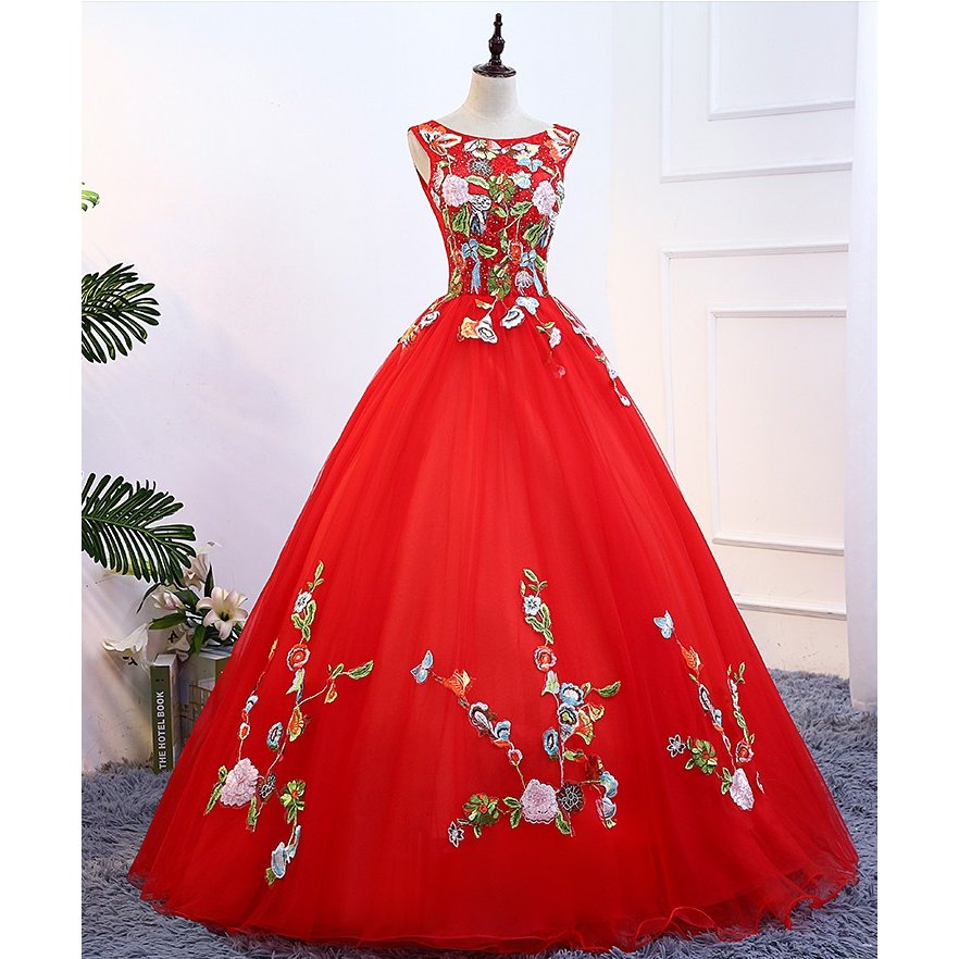 カラードレス 演奏会 安い ロングドレス コンサート 披露宴 パーティードレス 発表会 二次会ドレス 結婚式 ステージ衣装 レッド