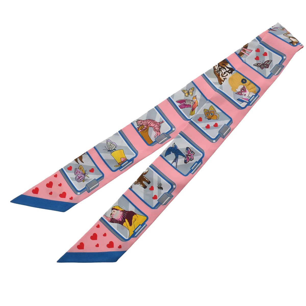 ツイリー Hermes Story ピンク レディース シルク100％ スカーフ 新品