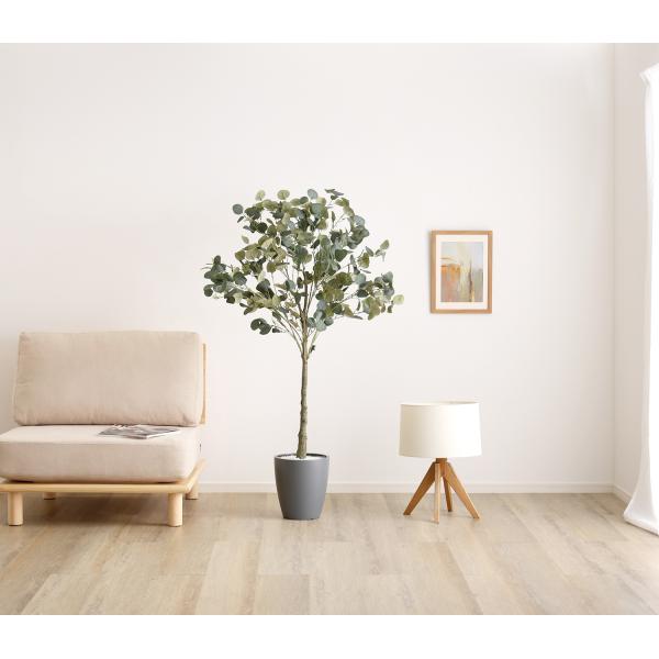 人工観葉植物 インテリアグリーン ユーカリ フェイクグリーン リアル 精巧 観葉植物 高さ180cm