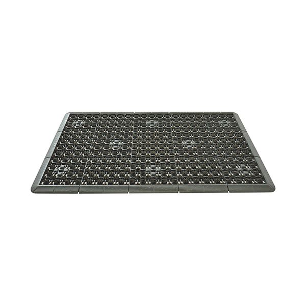 (まとめ)山崎産業 泥っぷマット 450×750mm グレー 473359 1枚 (×5セット)