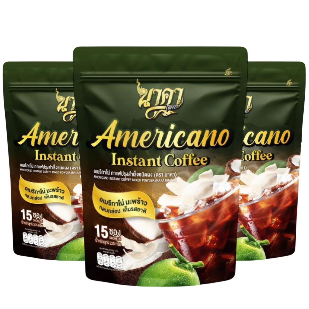 NAKA COFFEE 15 Sachets x 3 Packs ダイエットドリンク