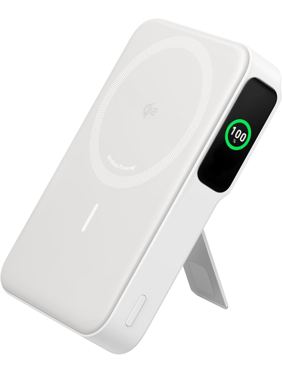 MagGo Power Bank 10000mAh Qi2認証 大容量 LEDディスプレイ搭載　ホワイト　新品